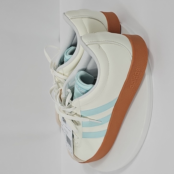 NWT adidas VL Court Base Women's Size 10 White Mint Green Sneakers JI1767 - Picture 9 of 16